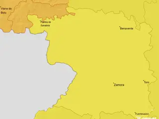 Mapa de AEMET en Zamora para este viernes