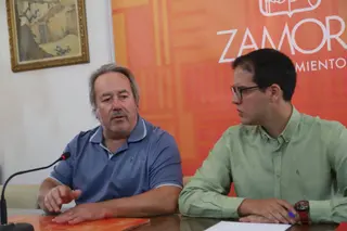 Francisco Guarido y Pablo Novo tras la reunión con RENFE