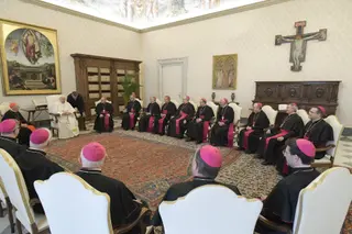 El obispo de Zamora junto al Papa de Roma