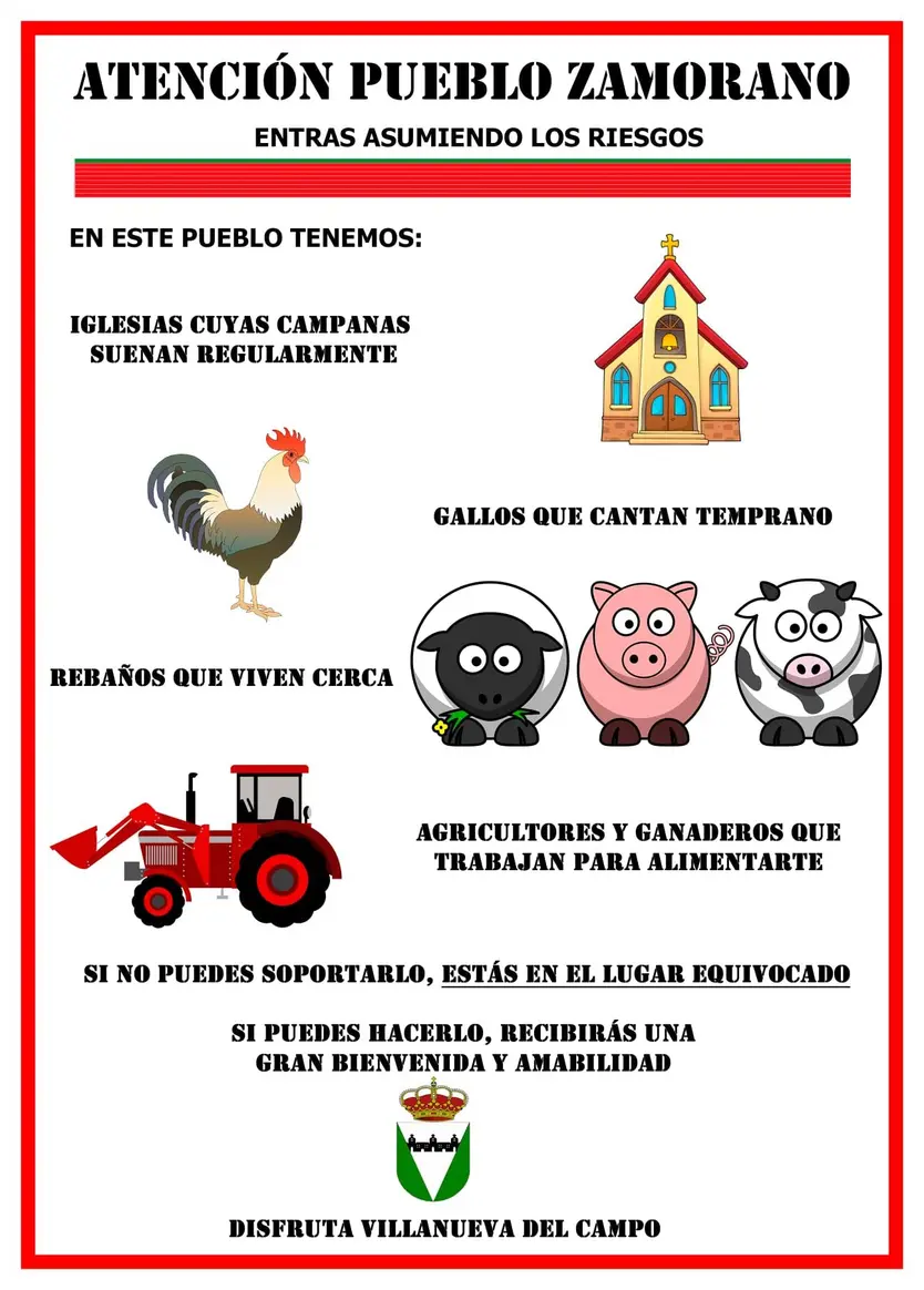 Cs Villanueva del Campo cartel defensa medio rural