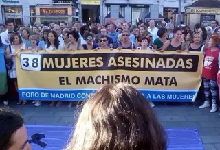 Rominguera participó en Madrid en la concentración contra la violencia hacia las mujeres