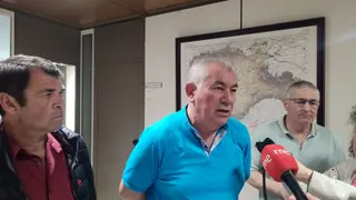 Los representantes de las OPAS tras el Consejo Agrario