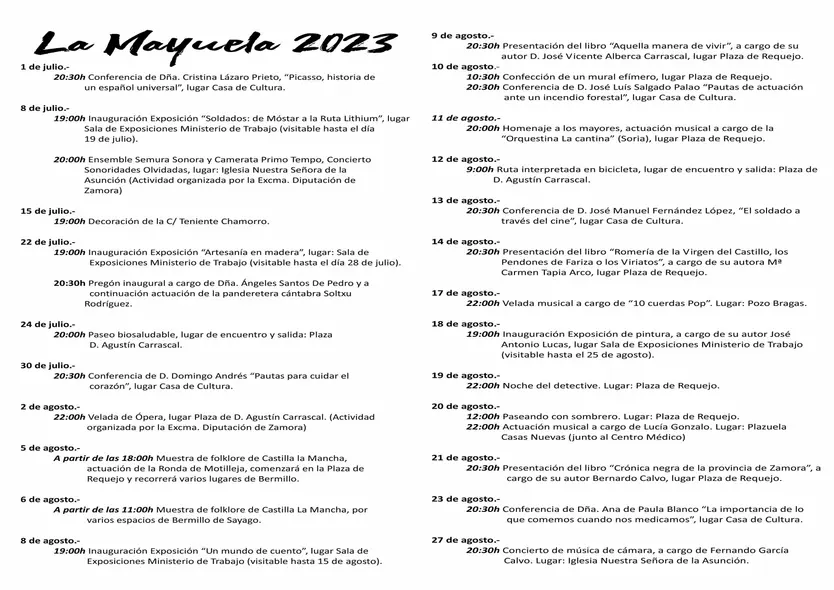 La Mayuela 2023