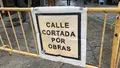 Calle cortada por obras-Archivo