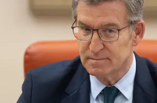 El líder del PP, Alberto Núñez Feijóo, preside la reunión de los grupos parlamentarios de Congreso y Senado. Eduardo Parra - Europa Press