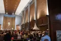 La talla recorrió el interior del templo ante la cancelación de la procesión por la lluvia