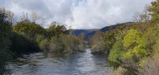 Crecida de un río en la provincia. ARCHIVO