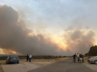 Incendio en el término de Puercas Foto: María Lorenzo