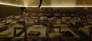 Albergue improvisado en Tábara gracias a la solidaridad de los vecinos