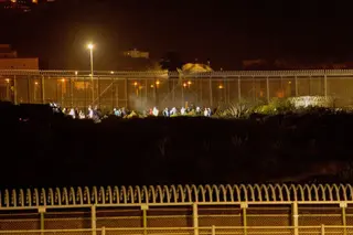 Melilla registra intentos de saltos de migrantes.ARCHIVO