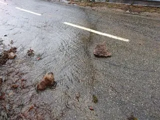 Desprendimiento de piedras en Alta Sanabria. Archivo