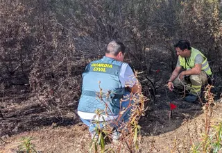 Investigación de la Guardia Civil del origen de uno de elos incendios