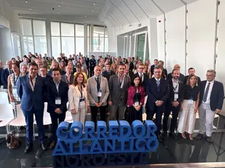 La consejera de Movilidad, Transformación Digital e Inteligencia Artificial, Cristina Sanchidrián, en la presentación de este proyecto en Santiago de Compostela | ICAL
