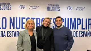 Leticia García, Isabel Blanco y Víctor López