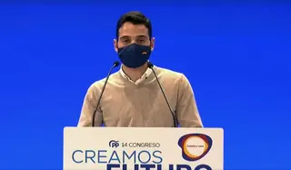 El alcalde de Villalazán durante el congreso