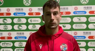 Unai Dufur tras el partido en Cáceres