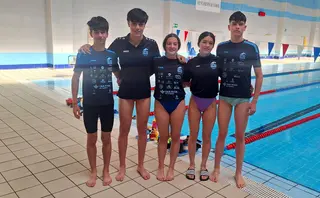 Los deportistas infantiles del CD Natación San José Obrero en el campeonato de Castilla y León