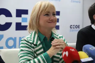 Leticia García, ha acudido este lunes a Zamora como consejera de Industria, Comercio y Empleo para mantener una reunión con la Confederación de Comercio de Castilla y León