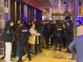 Manifestantes contra el acto de Santiago Abascal en Zamora