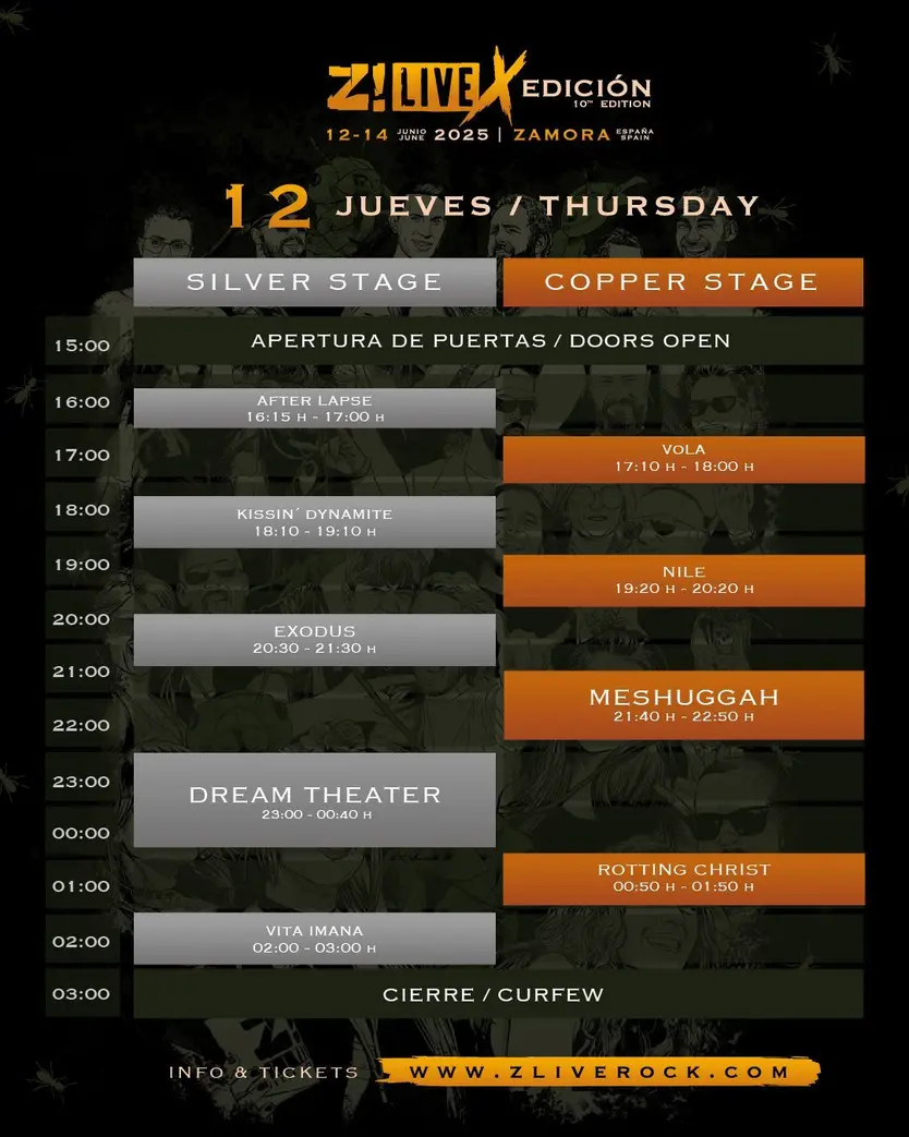 Horarios jueves Z! LIve