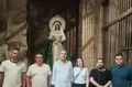 La Junta Directiva del Vía Crucis con la Virgen de la Esperanza en Santiago el Burgo