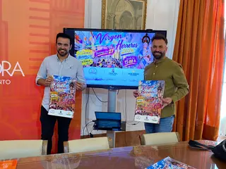 Rafa Lorenzo y David Gago en la presentación de la festividad de la Virgen de los Herreros