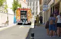 Bomberos y Policía en la calle Traviesa este jueves