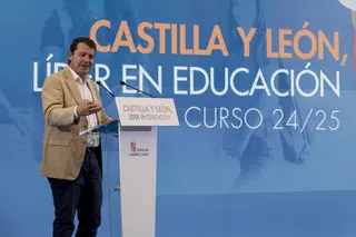 Rmestudios ICAL. El presidente de la Junta de Castilla y León, Alfonso Fernández Mañueco, inaugura en Fontiveros (Ávila)el curso escolar 2024 2025 de las enseñanzas escolares no universitarias de Castilla y León