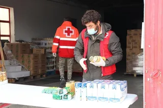 Voluntarios Cruz Roja. Archivo.