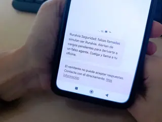 Uno de los mensajes enviados a los clientes de Caja Rural para prevenir el fraude