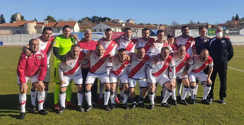 Formación del Rayo Vallecano de veteranos