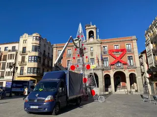 Iluminación en la Plaza Mayor de Zamora
