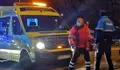 Ambulancia en un accidente durante la noche. Archivo