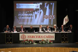 Un instante de la asamblea de Jesús en su Tercera Caída del año anterior