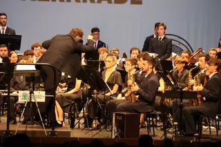La Banda de Música de Zamora durante el concierto de este martes en el Ramos Carrión