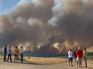 Incendio en Vegalatrave. FOTO: RAFA LORENZO