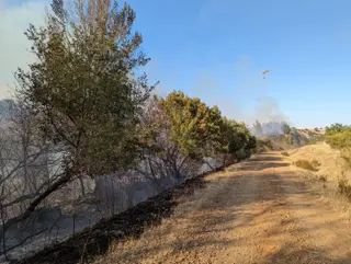 Foto de un Incendio en Carbajales de Alba. Archivo