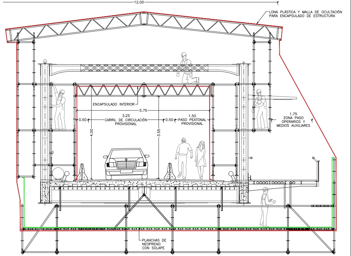 Plano de las futuras obras en el Puente de Hierro de Zamora