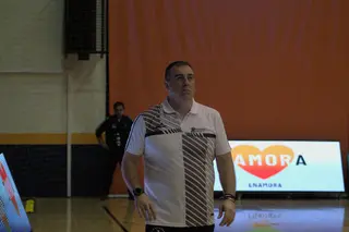 Fran González en el área técnica