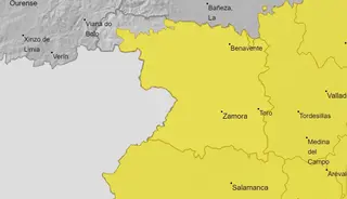 Aviso amarillo en Zamora