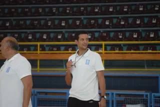 Saulo Hernández durante un entrenamiento del CB Zamora