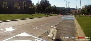 Delimitadas las nuevas plazas en el aparcamiento de pago del Campus Unamuno