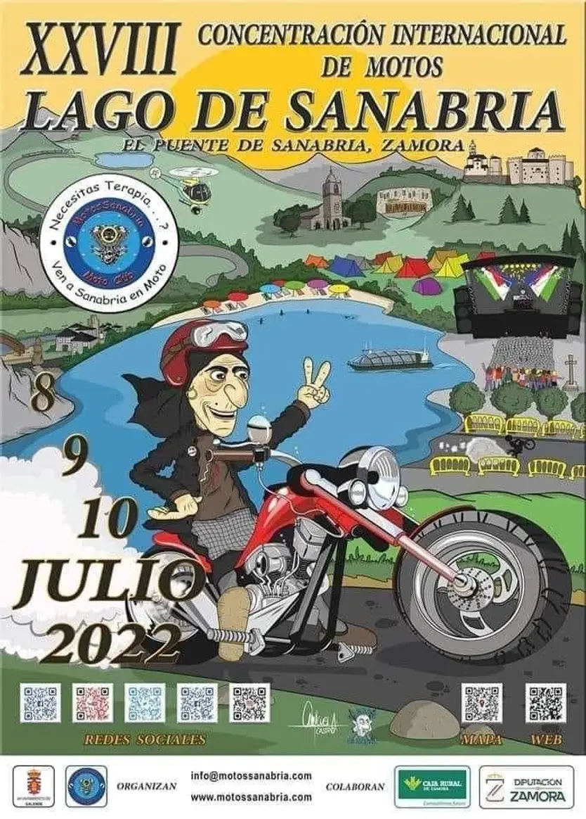 Cartel anunciador de la concentración internacional de motos de Sanabria 2022